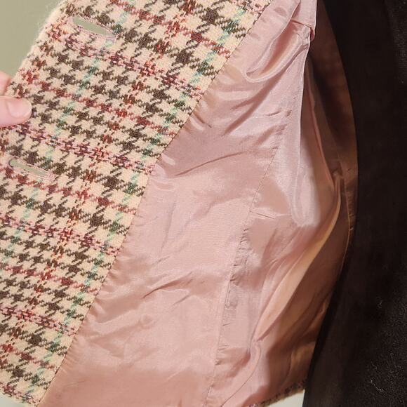 ALAIN MANOUKIAN Vintage Pink and Brown Wool Blazer, Size 8 - Picture 11 of 16